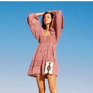 NWT XS long sleeve mini dress FREE PEOPLE